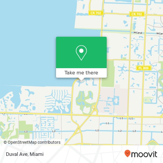 Mapa de Duval Ave