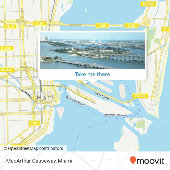 Mapa de MacArthur Causeway