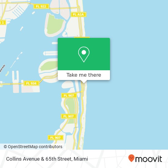 Collins Avenue & 65th Street map
