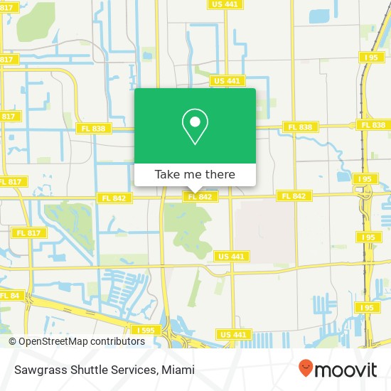 Mapa de Sawgrass Shuttle Services