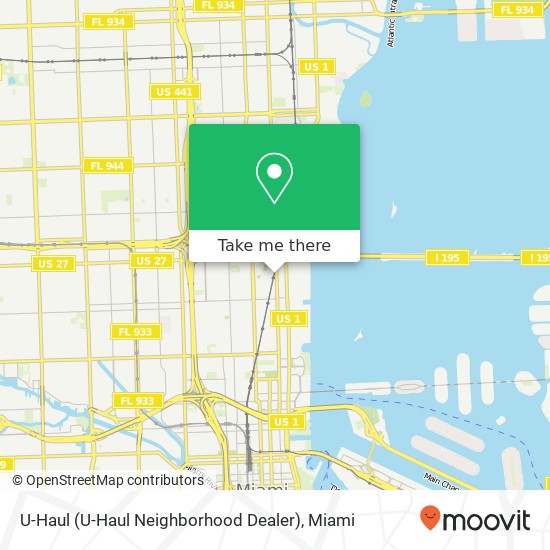 Mapa de U-Haul (U-Haul Neighborhood Dealer)