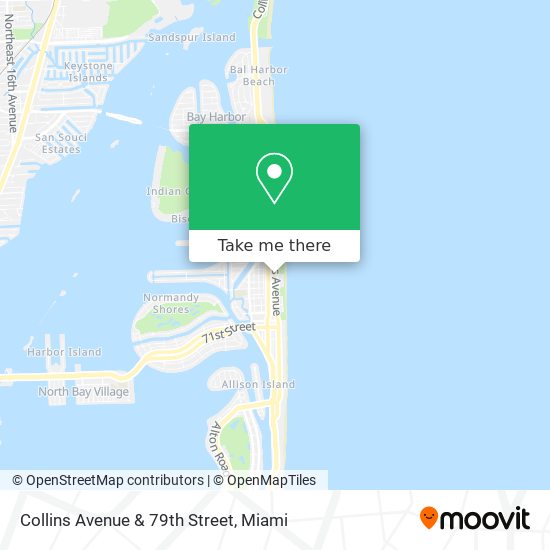 Collins Avenue & 79th Street map