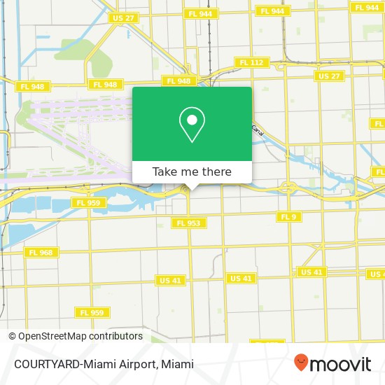 Mapa de COURTYARD-Miami Airport