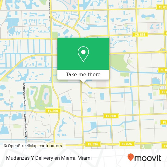Mapa de Mudanzas Y Delivery en Miami