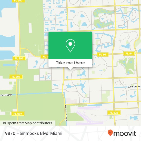 9870 Hammocks Blvd map