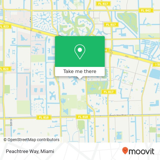 Peachtree Way map