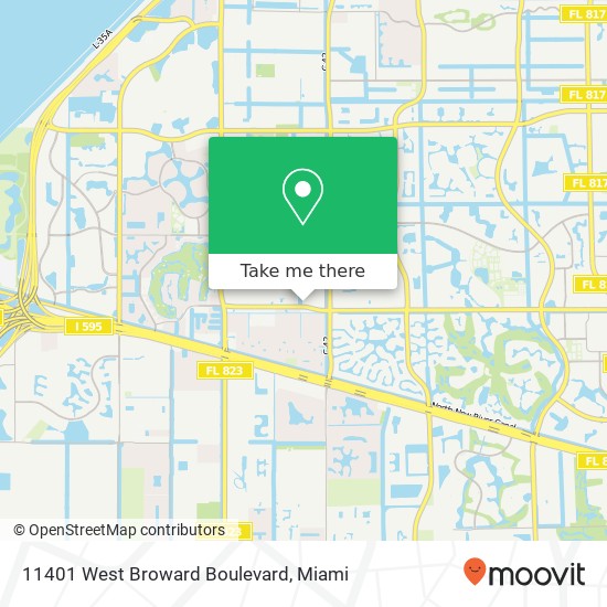 11401 West Broward Boulevard map