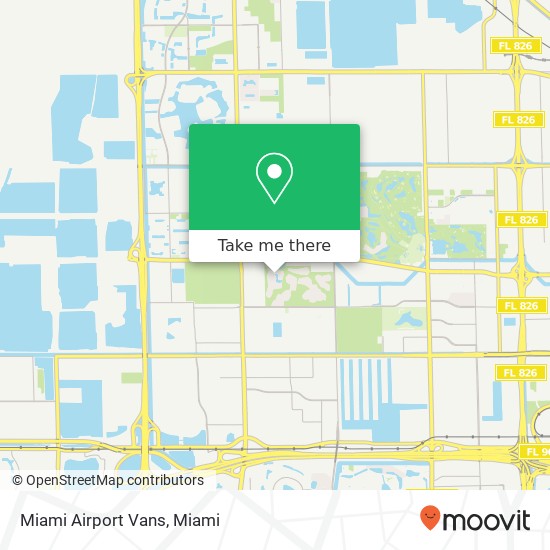 Miami Airport Vans map