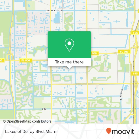 Lakes of Delray Blvd map