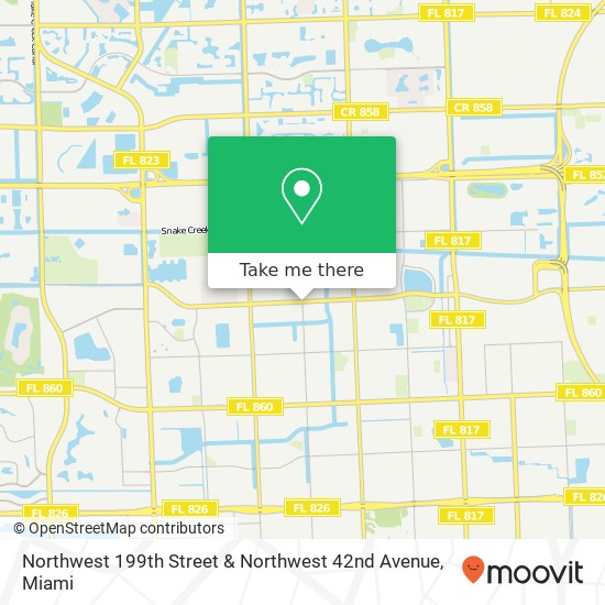 Northwest 199th Street & Northwest 42nd Avenue map