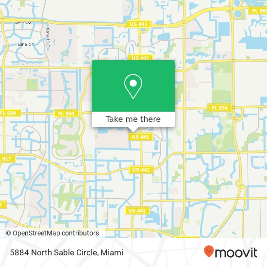 Mapa de 5884 North Sable Circle