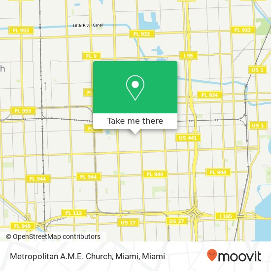 Mapa de Metropolitan A.M.E. Church, Miami