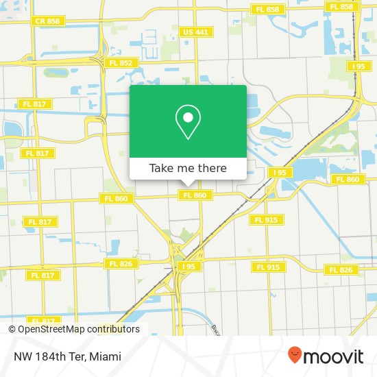 NW 184th Ter map