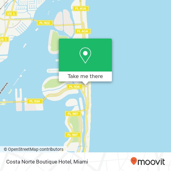 Mapa de Costa Norte Boutique Hotel