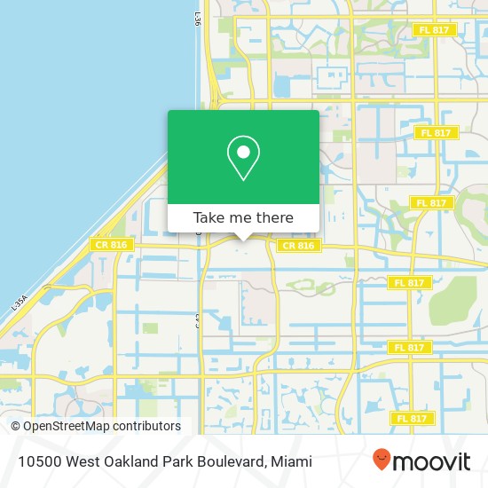 10500 West Oakland Park Boulevard map