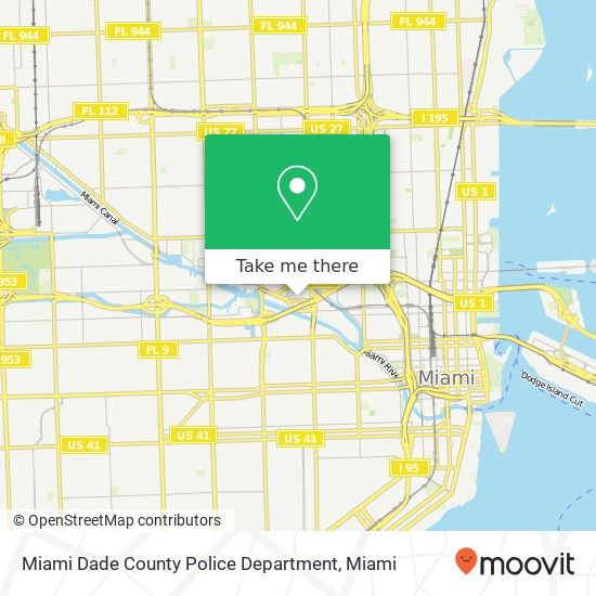 Mapa de Miami Dade County Police Department