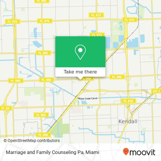 Mapa de Marriage and Family Counseling Pa