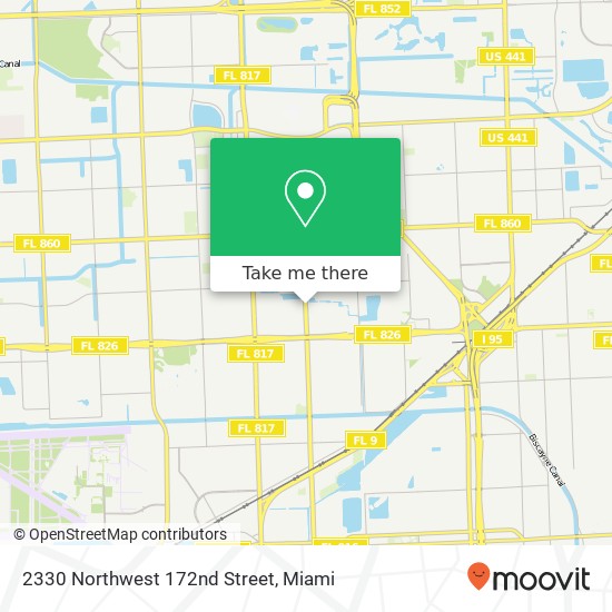 2330 Northwest 172nd Street map