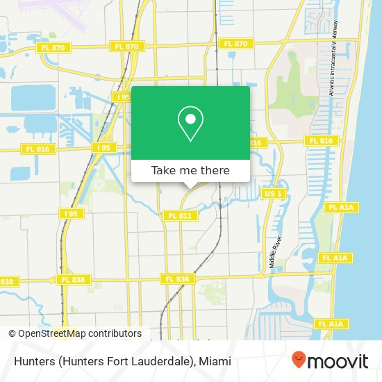 Hunters (Hunters Fort Lauderdale) map