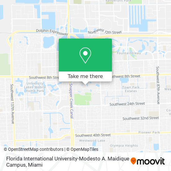 Florida International University-Modesto A. Maidique Campus map