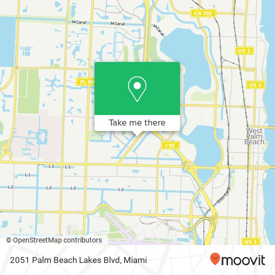 2051 Palm Beach Lakes Blvd map