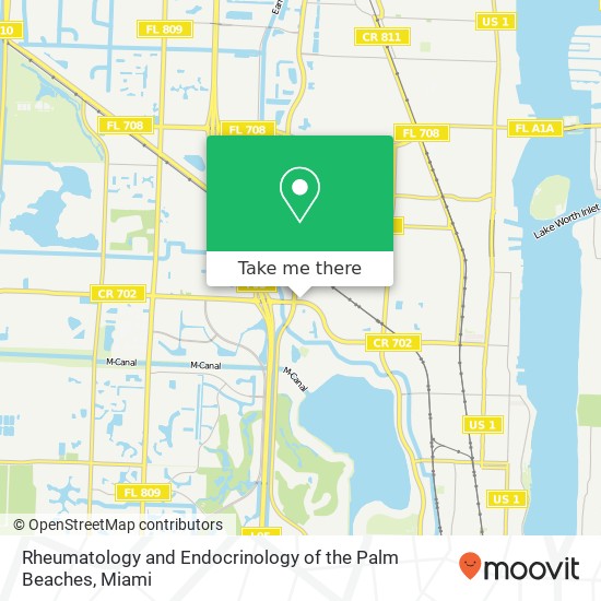 Mapa de Rheumatology and Endocrinology of the Palm Beaches