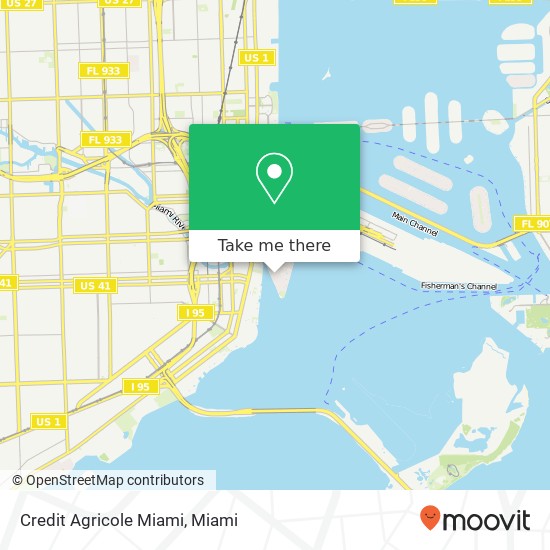 Credit Agricole Miami map