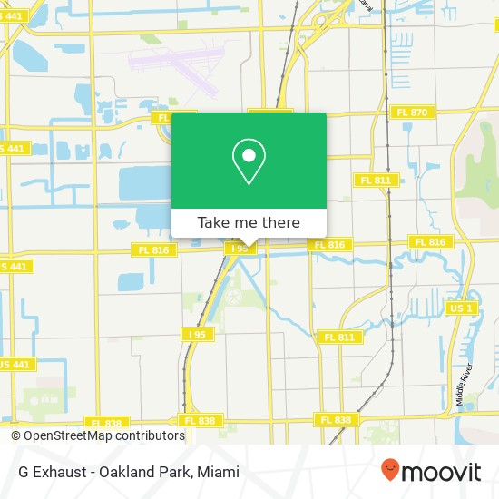 G Exhaust - Oakland Park map