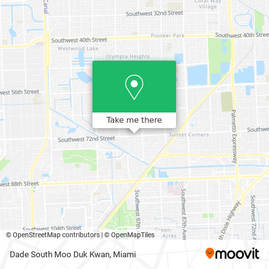 Mapa de Dade South Moo Duk Kwan