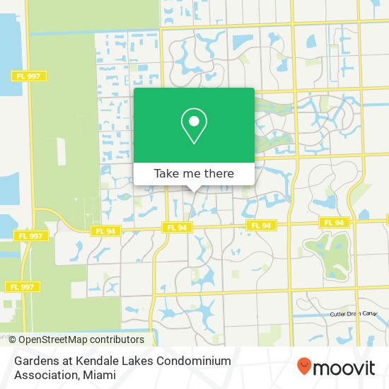 Gardens at Kendale Lakes Condominium Association map