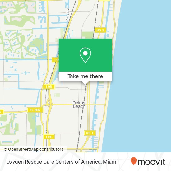 Mapa de Oxygen Rescue Care Centers of America