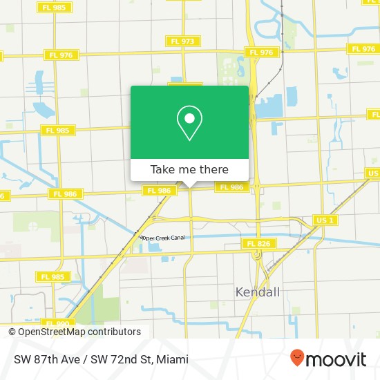 SW 87th Ave / SW 72nd St map