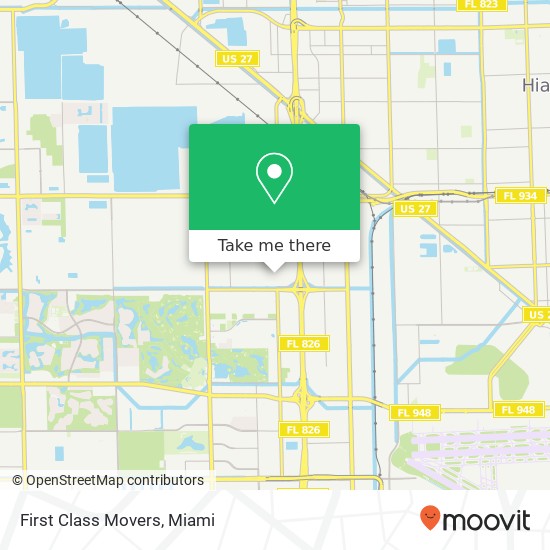 First Class Movers map