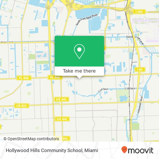 Hollywood Hills Community School map