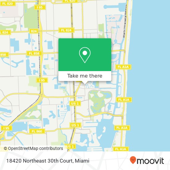 18420 Northeast 30th Court map