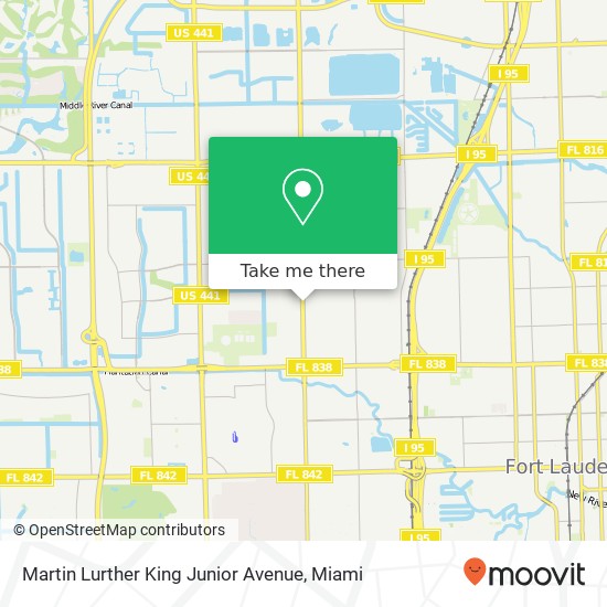 Martin Lurther King Junior Avenue map