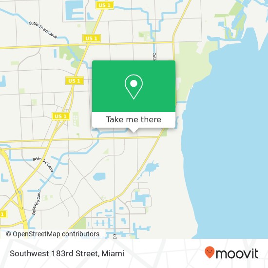 Southwest 183rd Street map