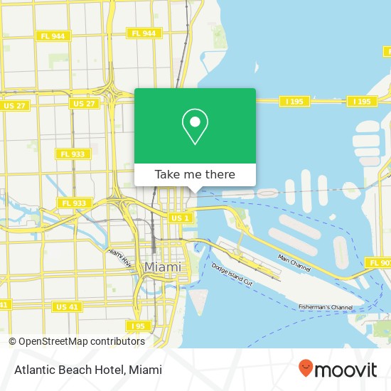 Mapa de Atlantic Beach Hotel