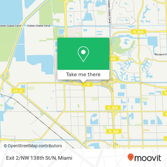 Mapa de Exit 2/NW 138th St/N