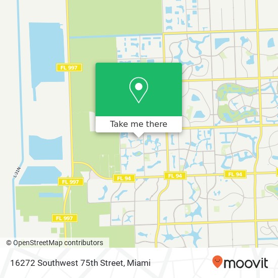 16272 Southwest 75th Street map