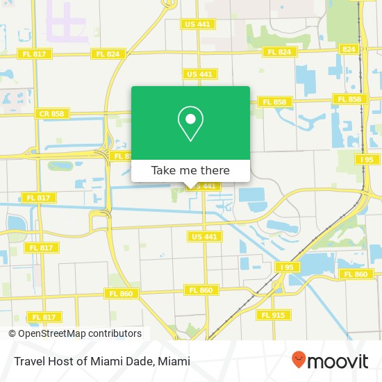 Mapa de Travel Host of Miami Dade