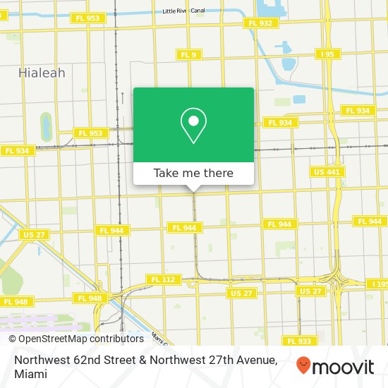 Northwest 62nd Street & Northwest 27th Avenue map