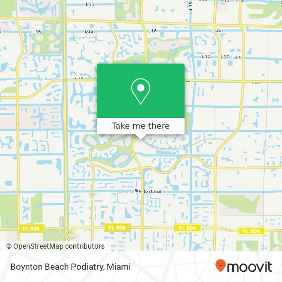 Boynton Beach Podiatry map