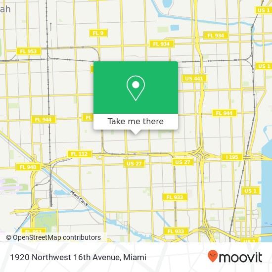 1920 Northwest 16th Avenue map