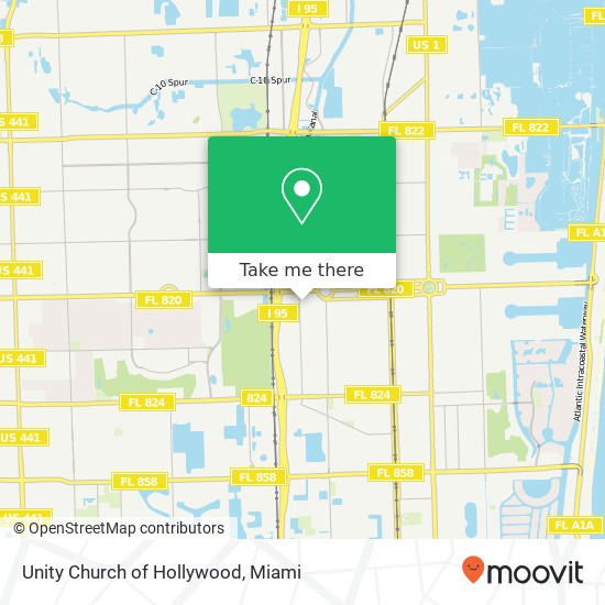 Mapa de Unity Church of Hollywood