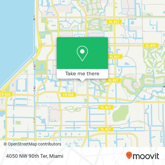 4050 NW 90th Ter map