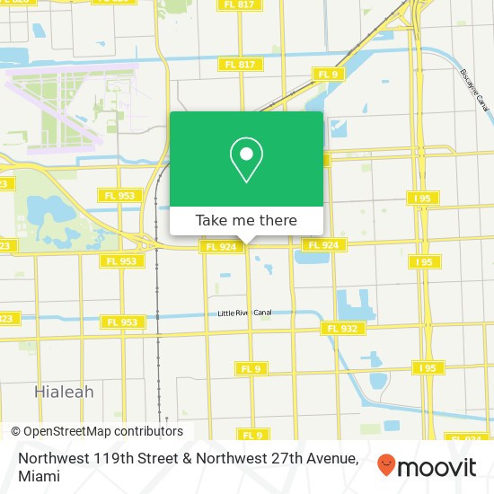 Northwest 119th Street & Northwest 27th Avenue map