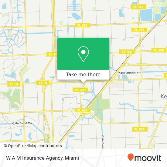 Mapa de W A M Insurance Agency