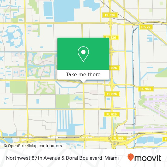 Northwest 87th Avenue & Doral Boulevard map