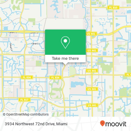 3934 Northwest 72nd Drive map